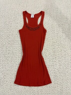 Vintage GAP Red Beaded Ribbed Racerback Tank